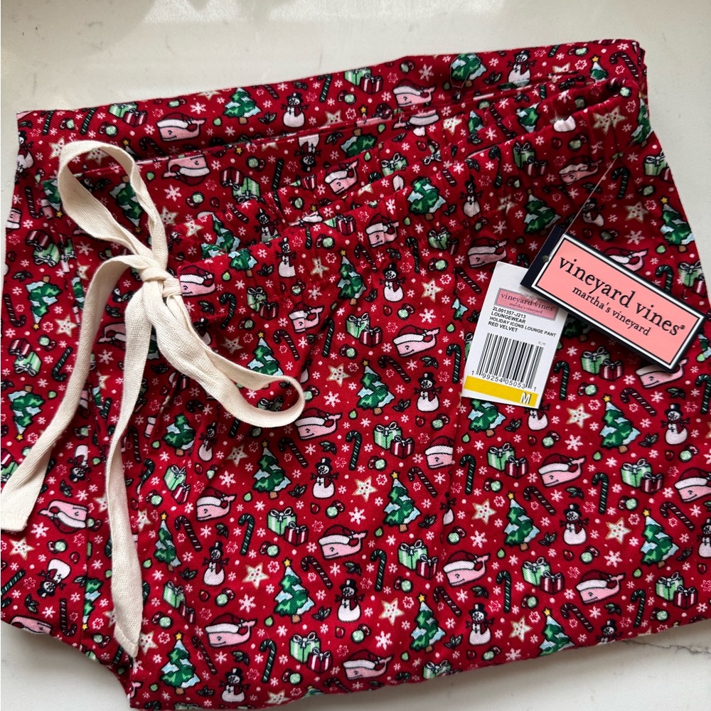 Vineyard Vines Red and Green Holiday Pajama Pants
